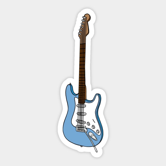 Electric Guitar Guitar Sticker TeePublic